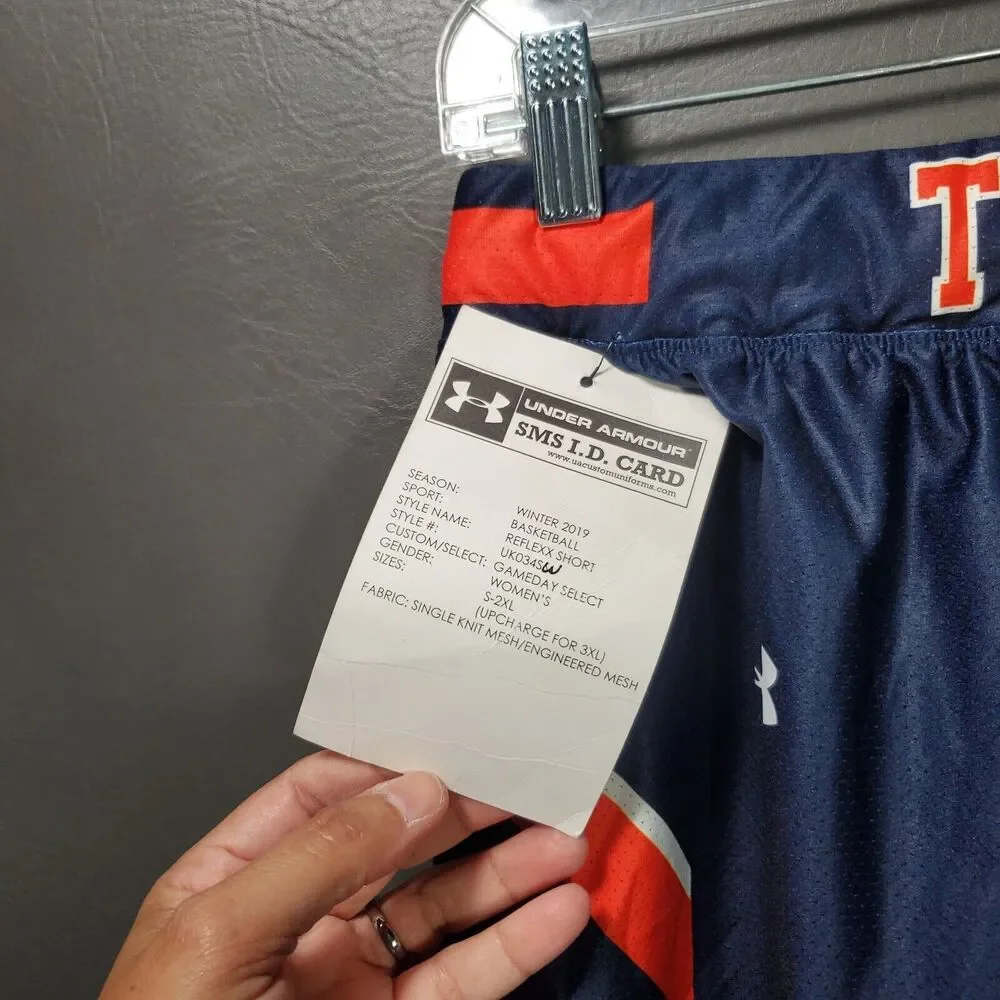 Under Armour Auburn Tigers Reflex Basketball Game Short Womens S Navy UK032SW